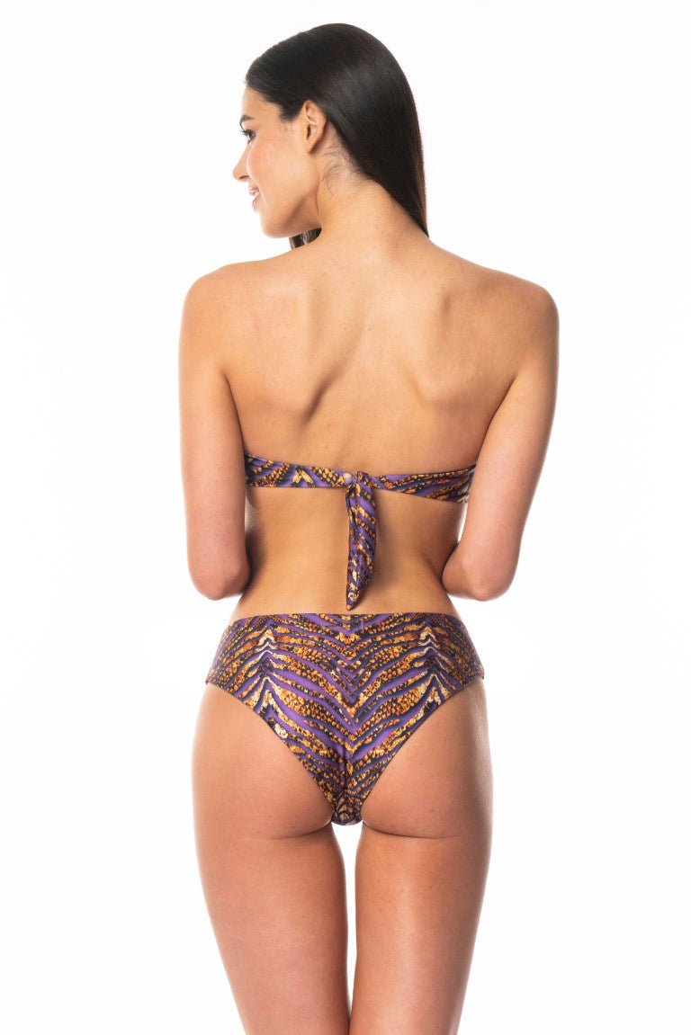 Bikini Fascia Paillettes Purple Python