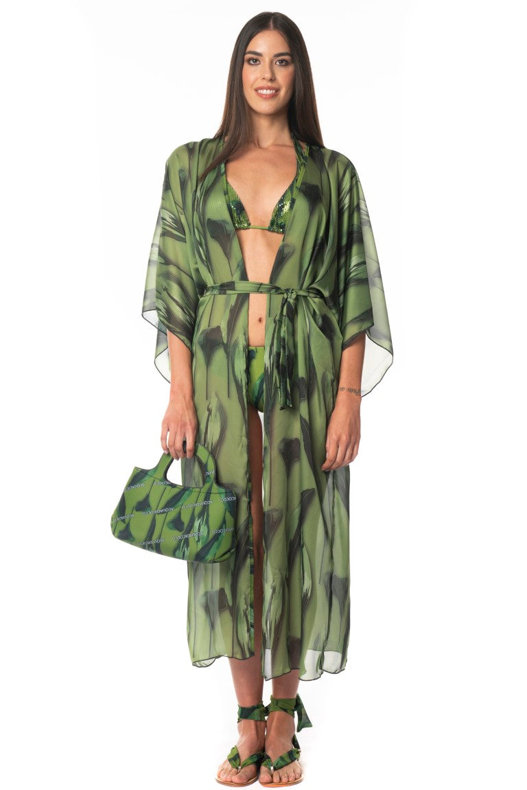 Kimono Lungo Green Luxury