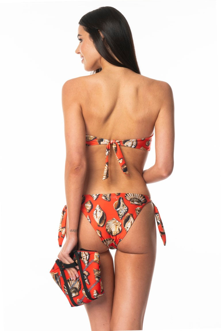 Bikini Fascia Ferretto Oro Marina red